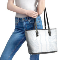 Samoa Lotu Tamaiti Leather Tote Bag Teuila With Tribal Motifs
