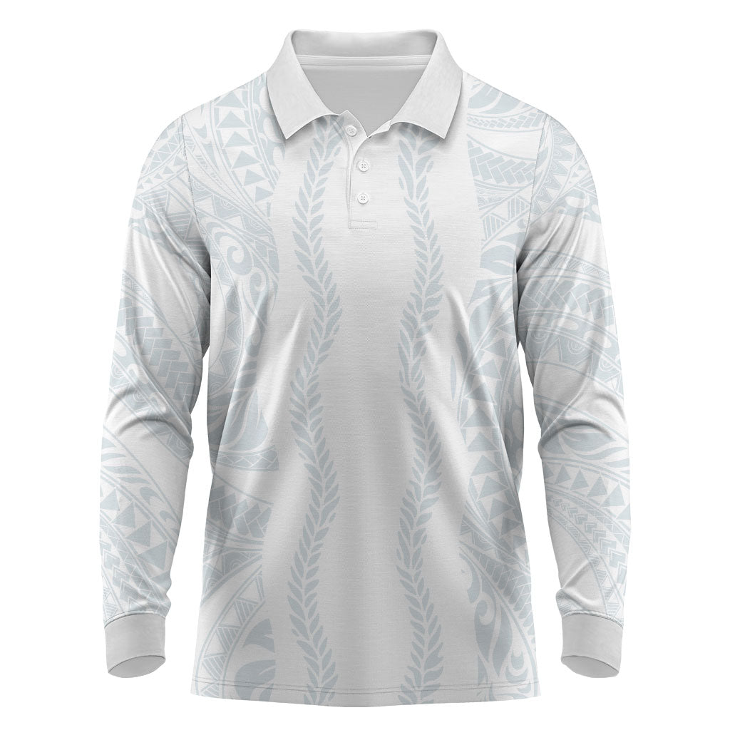 Samoa Lotu Tamaiti Long Sleeve Polo Shirt Teuila With Tribal Motifs