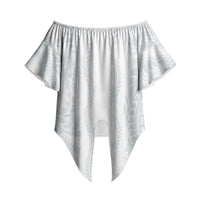 Samoa Lotu Tamaiti Off Shoulder Wrap Waist Top Teuila With Tribal Motifs