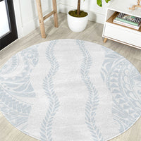 Samoa Lotu Tamaiti Round Carpet Teuila With Tribal Motifs