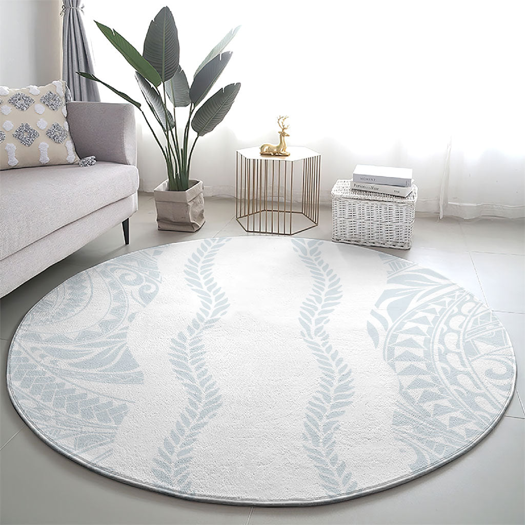 Samoa Lotu Tamaiti Round Carpet Teuila With Tribal Motifs