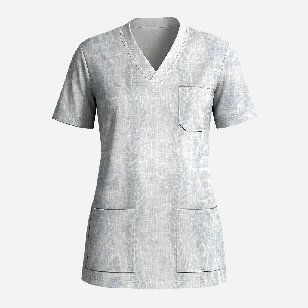 Samoa Lotu Tamaiti Scrub Top Teuila With Tribal Motifs