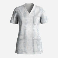 Samoa Lotu Tamaiti Scrub Top Teuila With Tribal Motifs