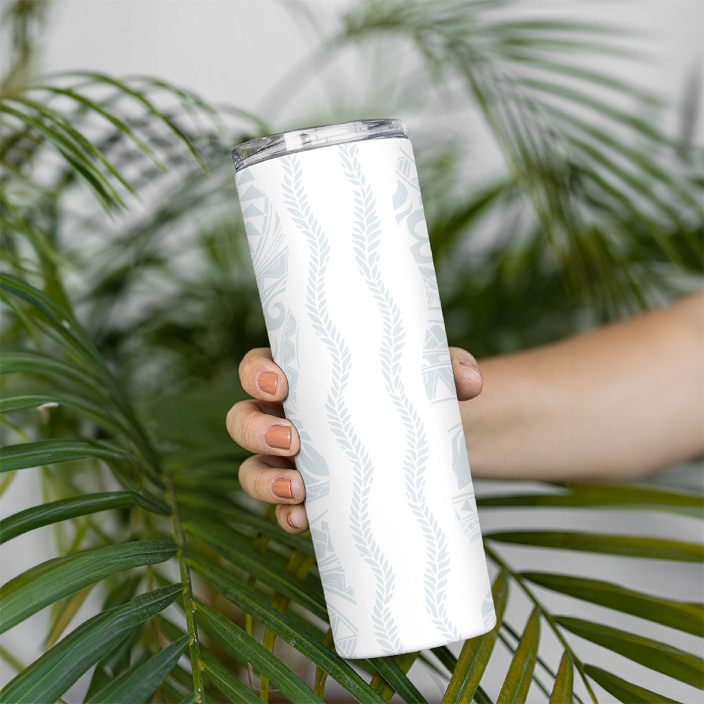 Samoa Lotu Tamaiti Skinny Tumbler Teuila With Tribal Motifs