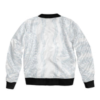 Samoa Lotu Tamaiti Sleeve Zip Bomber Jacket Teuila With Tribal Motifs