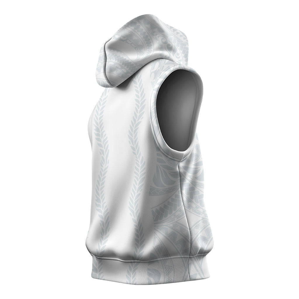 Samoa Lotu Tamaiti Sleeveless Hoodie Teuila With Tribal Motifs