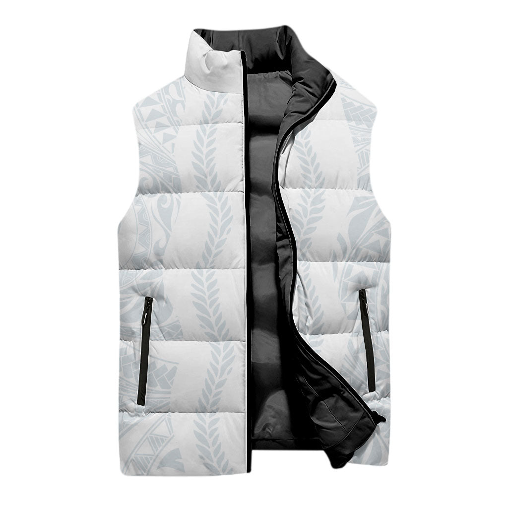 Samoa Lotu Tamaiti Sleeveless Puffer Jacket Teuila With Tribal Motifs