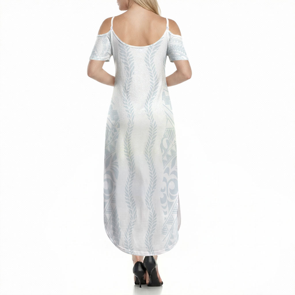 Samoa Lotu Tamaiti Summer Maxi Dress Teuila With Tribal Motifs
