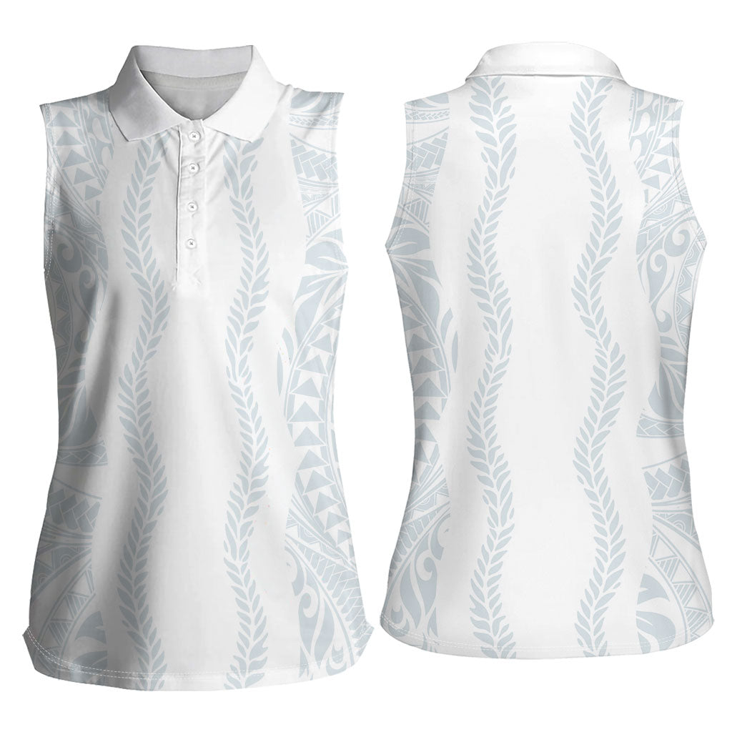 Samoa Lotu Tamaiti Women Sleeveless Polo Shirt Teuila With Tribal Motifs