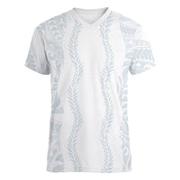 Samoa Lotu Tamaiti Women V-Neck T-Shirt Teuila With Tribal Motifs