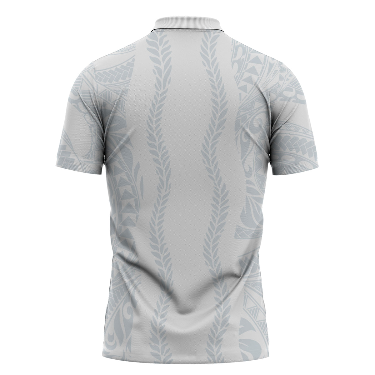 Samoa Lotu Tamaiti Zipper Polo Shirt Teuila With Tribal Motifs