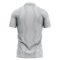 Samoa Lotu Tamaiti Zipper Polo Shirt Teuila With Tribal Motifs