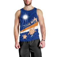 Personalized Marshall Islands Men Tank Top Manit Day Coat Of Arms With Polynesian Turtle LT05 - Polynesian Pride