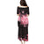 Breast Cancer Family Matching Puletasi Dress and Hawaiian Shirt Survivor Polynesian Ribbon Butterfly LT05 - Polynesian Pride