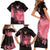 Breast Cancer Family Matching Short Sleeve Bodycon Dress and Hawaiian Shirt Survivor Polynesian Ribbon Butterfly LT05 - Polynesian Pride