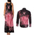 Personalized Breast Cancer Couples Matching Tank Maxi Dress and Long Sleeve Button Shirts Survivor Polynesian Ribbon Butterfly LT05 - Polynesian Pride