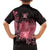 Personalized Breast Cancer Family Matching Off Shoulder Short Dress and Hawaiian Shirt Survivor Polynesian Ribbon Butterfly LT05 - Polynesian Pride