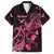 Breast Cancer Awareness Family Matching Summer Maxi Dress and Hawaiian Shirt Ribbon Polynesian Pattern Black Version LT05 Dad's Shirt - Short Sleeve Black - Polynesian Pride