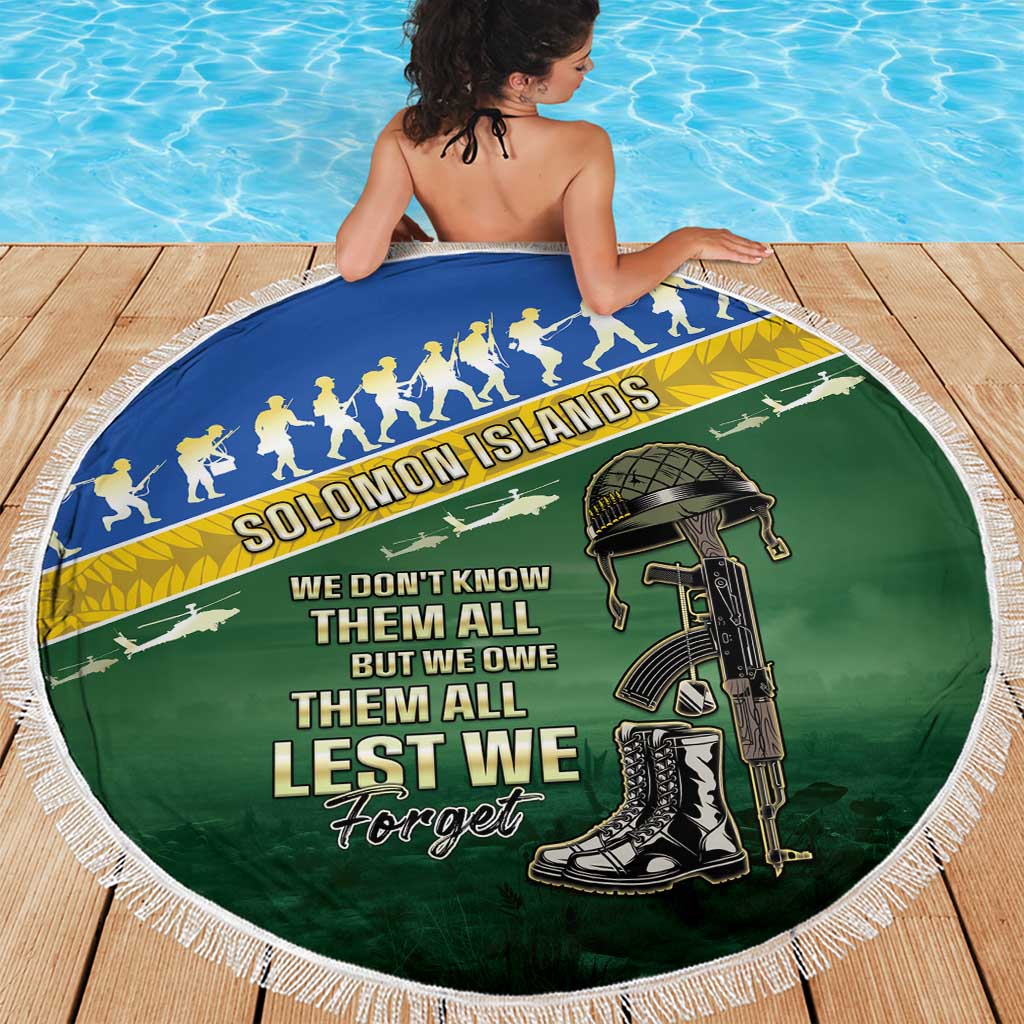 Solomon Islands Remembrance Day Beach Blanket Lest We Forget