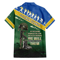 Solomon Islands Remembrance Day Family Matching Short Sleeve Bodycon Dress and Hawaiian Shirt Lest We Forget LT05 - Polynesian Pride