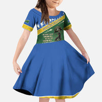 Solomon Islands Remembrance Day Family Matching Tank Maxi Dress and Hawaiian Shirt Lest We Forget LT05 Daughter's Dress Green - Polynesian Pride