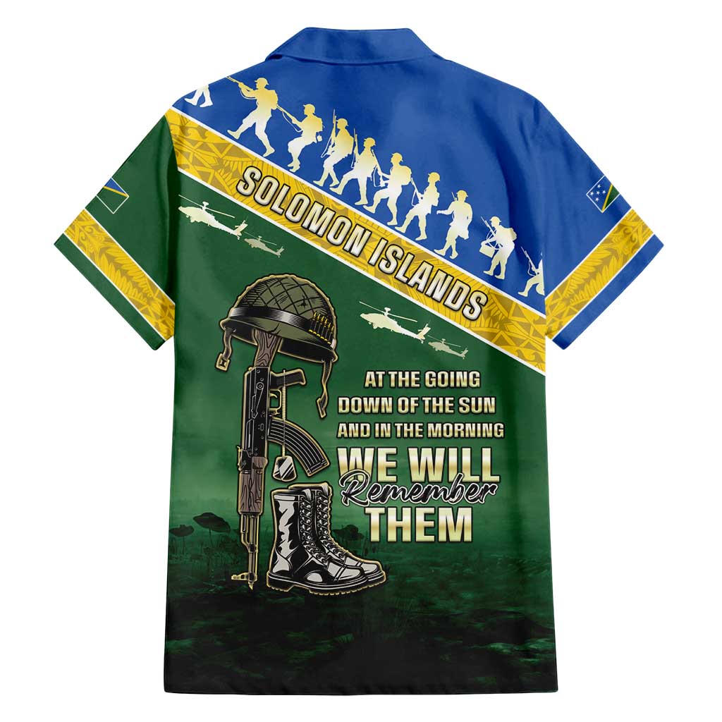 Solomon Islands Remembrance Day Family Matching Tank Maxi Dress and Hawaiian Shirt Lest We Forget LT05 - Polynesian Pride