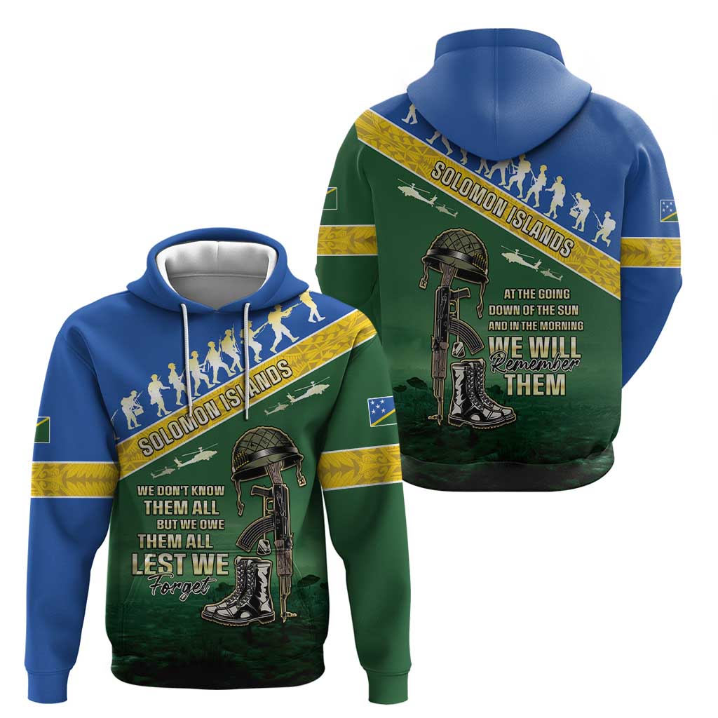 Solomon Islands Remembrance Day Hoodie Lest We Forget