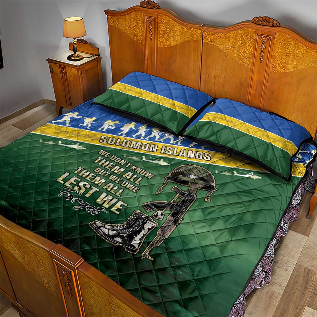 Solomon Islands Remembrance Day Quilt Bed Set Lest We Forget