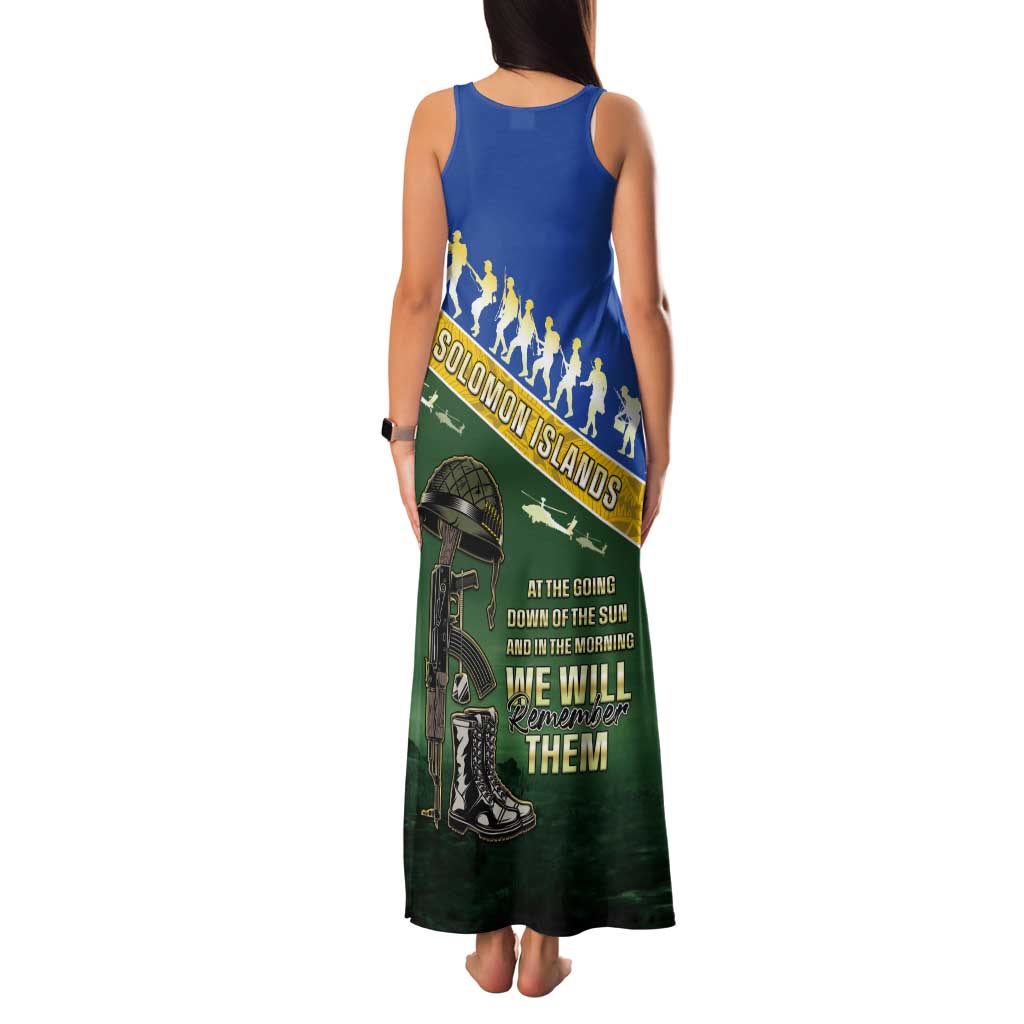 Solomon Islands Remembrance Day Tank Maxi Dress Lest We Forget