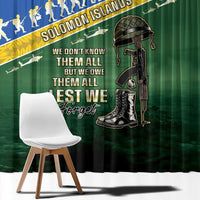 Solomon Islands Remembrance Day Window Curtain Lest We Forget