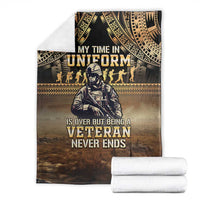Polynesia Veterans Day Blanket Thank You Veterans Polynesian Pattern