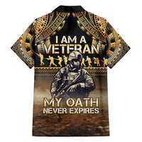Polynesia Veterans Day Family Matching Puletasi and Hawaiian Shirt Thank You Veterans Polynesian Pattern