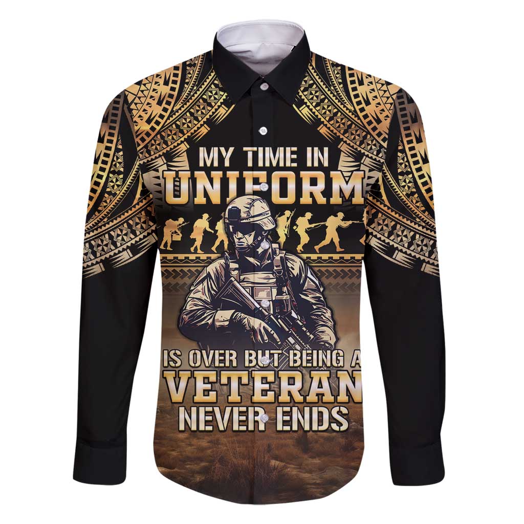 Polynesia Veterans Day Family Matching Summer Maxi Dress and Hawaiian Shirt Thank You Veterans Polynesian Pattern