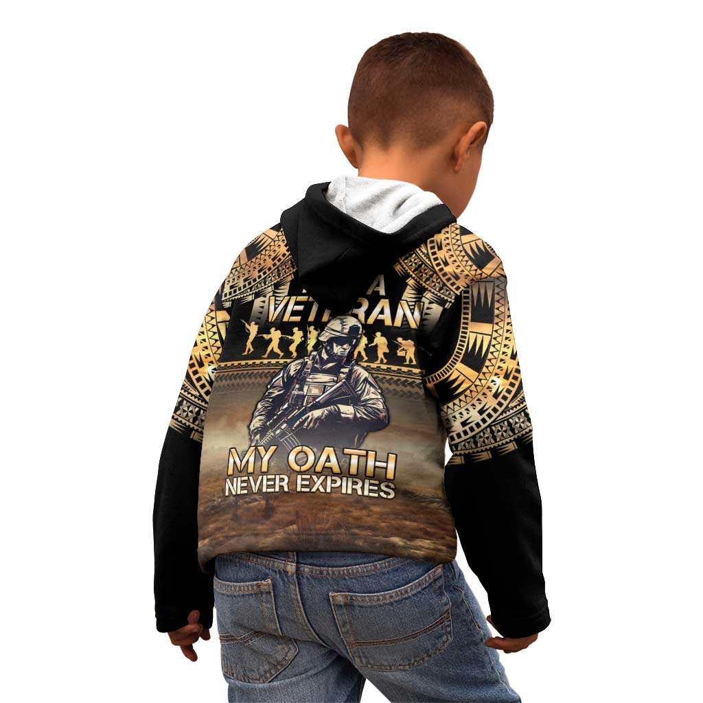 Polynesia Veterans Day Kid Hoodie Thank You Veterans Polynesian Pattern