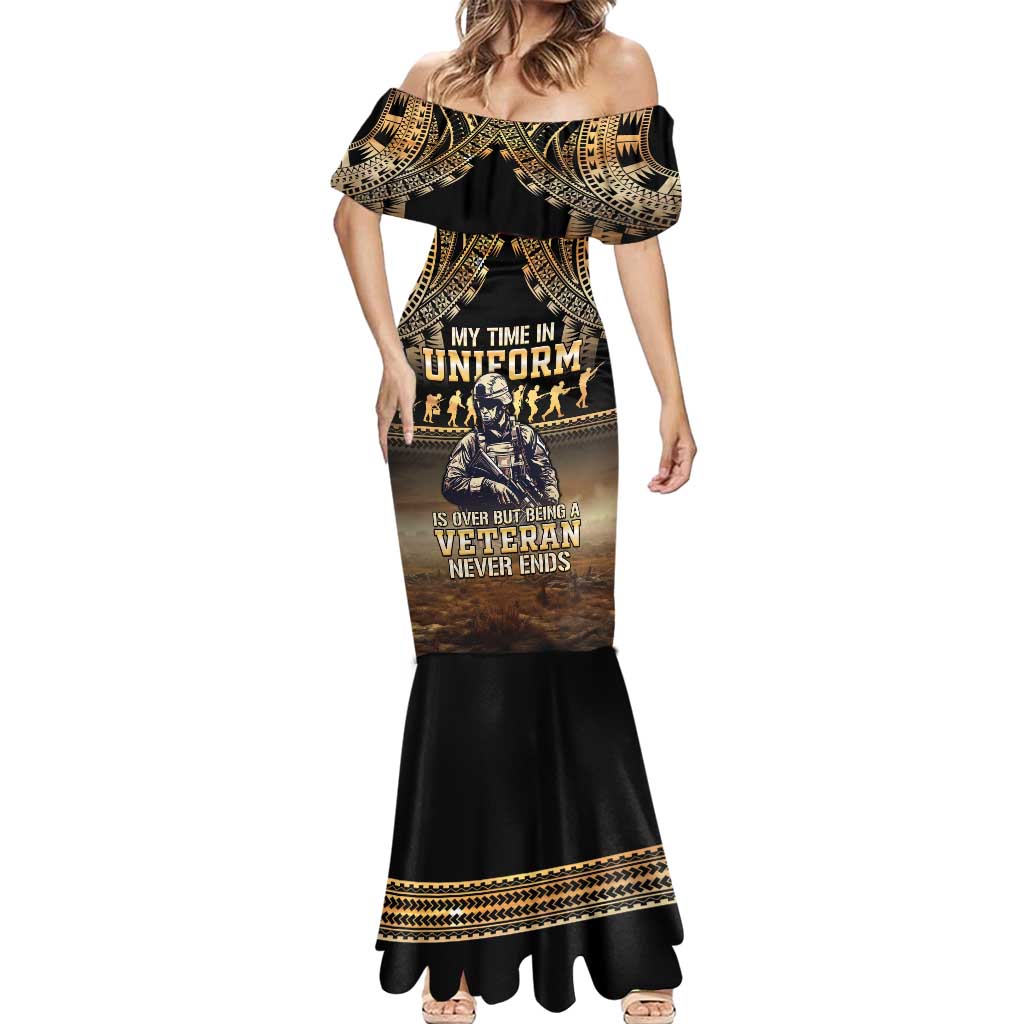 Polynesia Veterans Day Mermaid Dress Thank You Veterans Polynesian Pattern