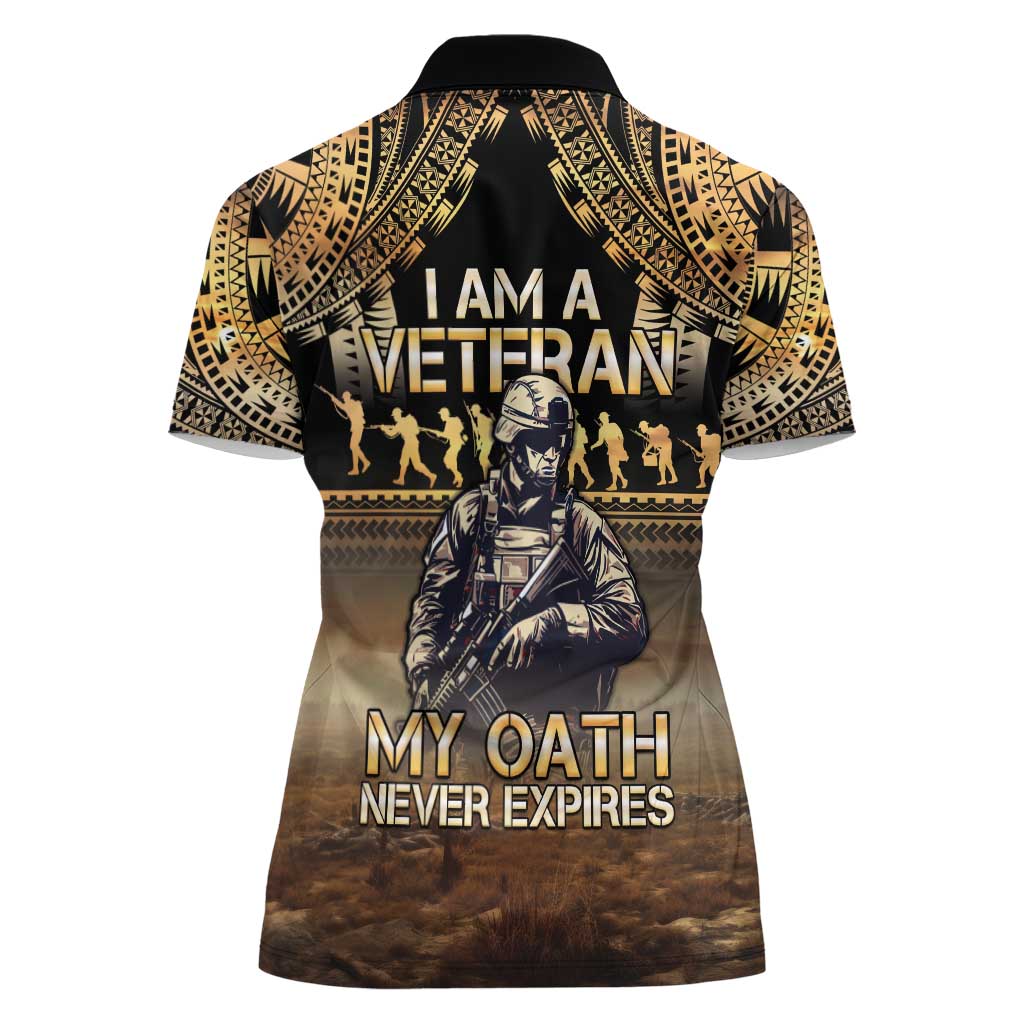 Polynesia Veterans Day Women Polo Shirt Thank You Veterans Polynesian Pattern LT05 - Polynesian Pride