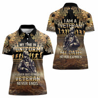 Polynesia Veterans Day Women Polo Shirt Thank You Veterans Polynesian Pattern LT05 - Polynesian Pride