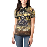 Polynesia Veterans Day Women Polo Shirt Thank You Veterans Polynesian Pattern LT05 - Polynesian Pride
