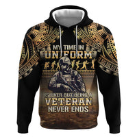 Polynesia Veterans Day Zip Hoodie Thank You Veterans Polynesian Pattern LT05 Pullover Hoodie Gold - Polynesian Pride