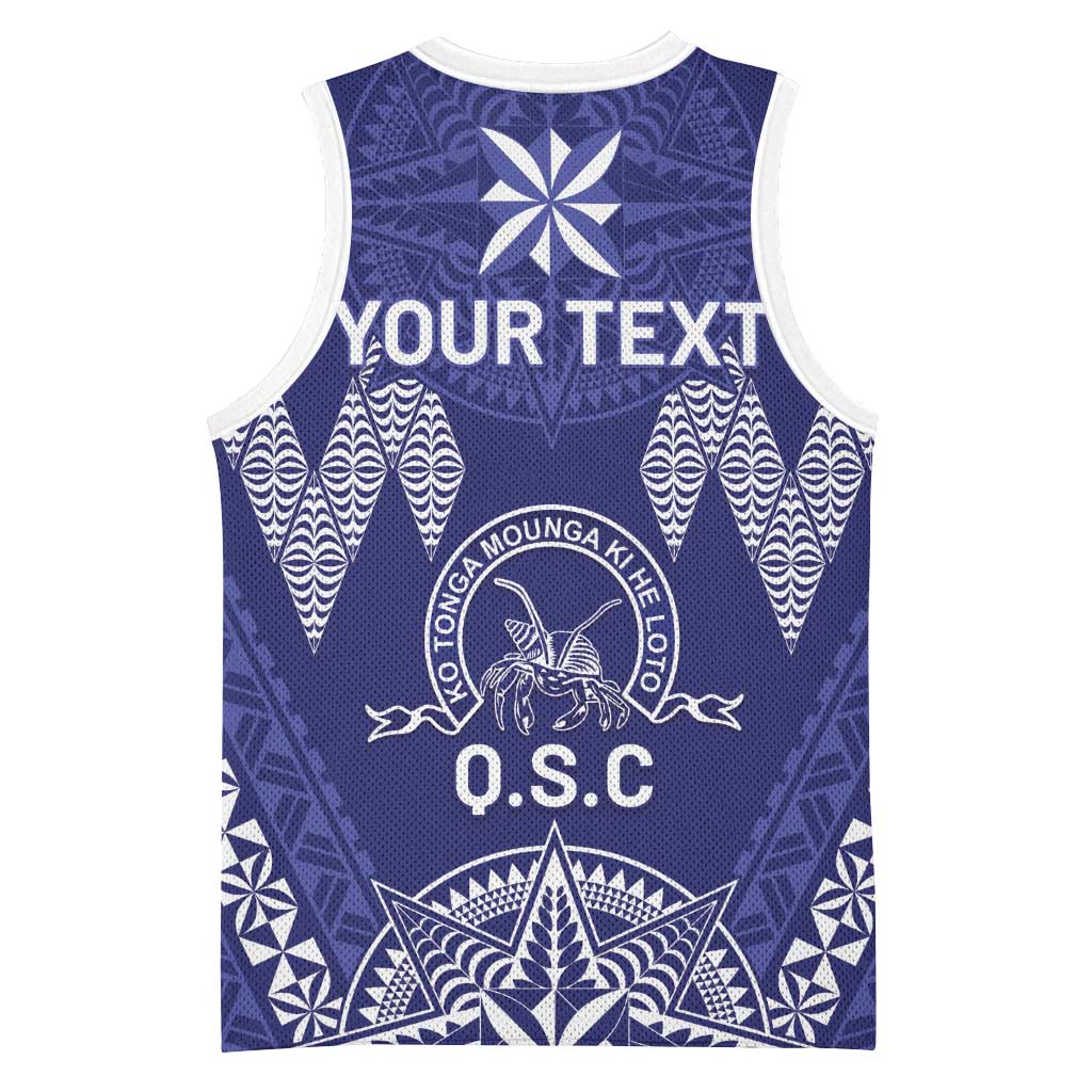Personalised Queen Salote College Centenary Basketball Jersey Tongan Kupesi Pattern - Polynesian Pride