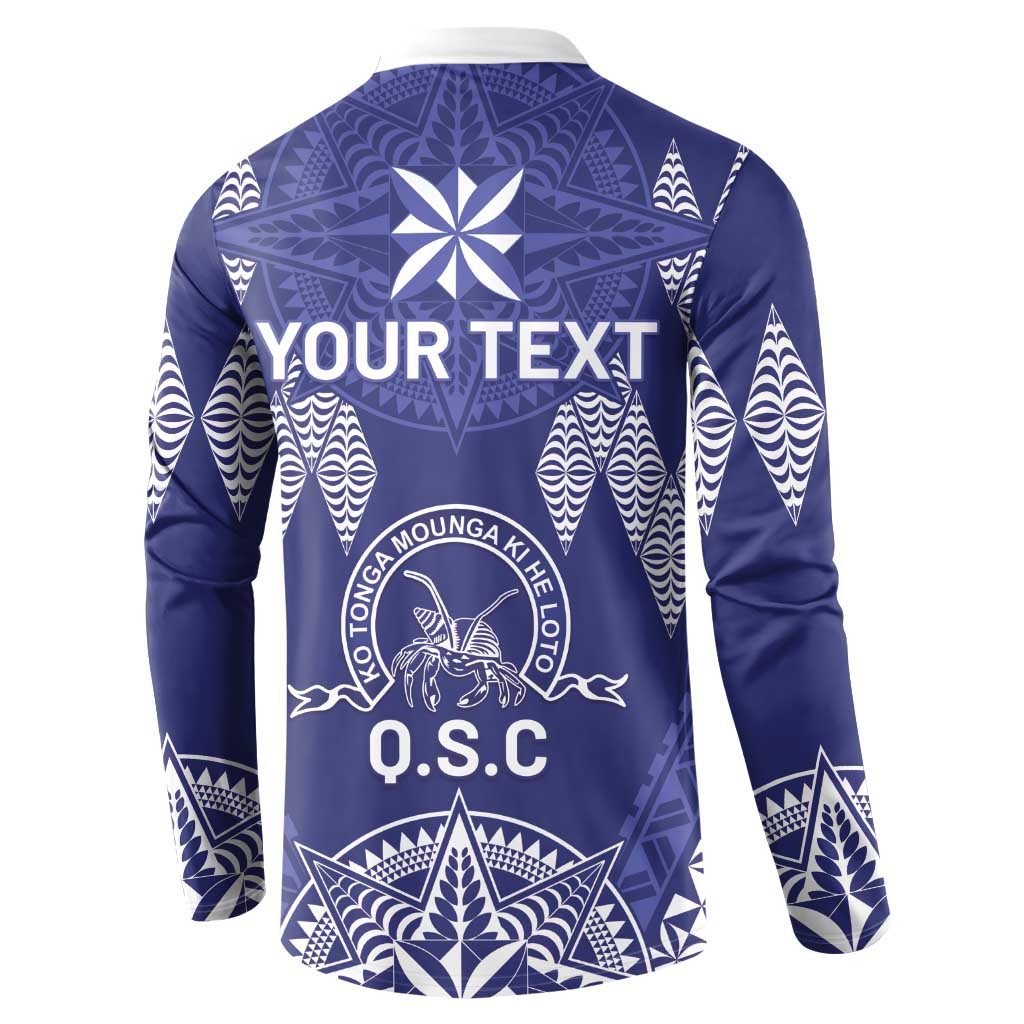 Personalised Queen Salote College Centenary Button Sweatshirt Tongan Kupesi Pattern - Polynesian Pride