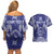 Personalised Queen Salote College Centenary Couples Matching Off Shoulder Short Dress and Hawaiian Shirt Tongan Kupesi Pattern - Polynesian Pride