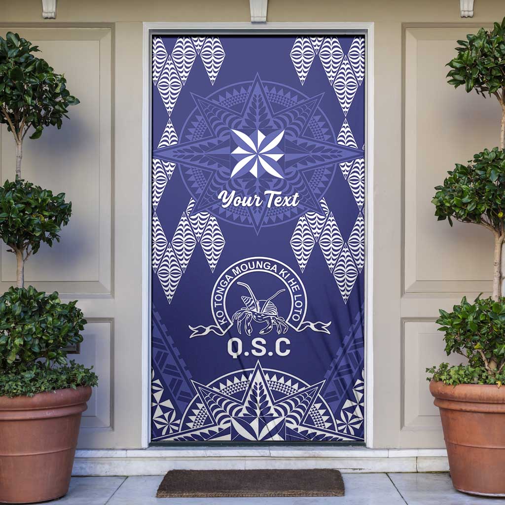 Personalised Queen Salote College Centenary Door Cover Tongan Kupesi Pattern - Polynesian Pride