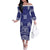 Personalised Queen Salote College Centenary Family Matching Off The Shoulder Long Sleeve Dress and Hawaiian Shirt Tongan Kupesi Pattern - Polynesian Pride