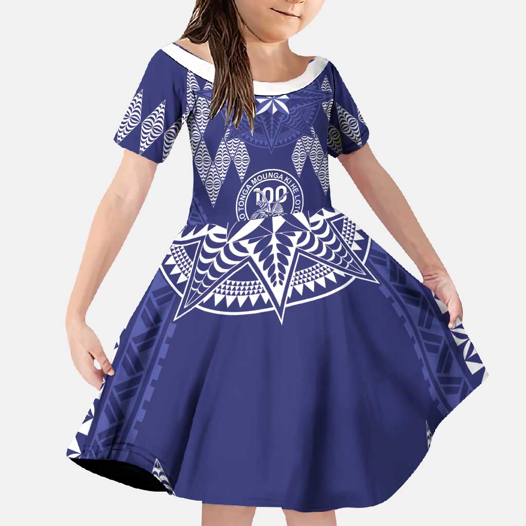 Personalised Queen Salote College Centenary Family Matching Summer Maxi Dress and Hawaiian Shirt Tongan Kupesi Pattern - Polynesian Pride