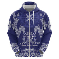 Personalised Queen Salote College Centenary Hoodie Tongan Kupesi Pattern - Polynesian Pride