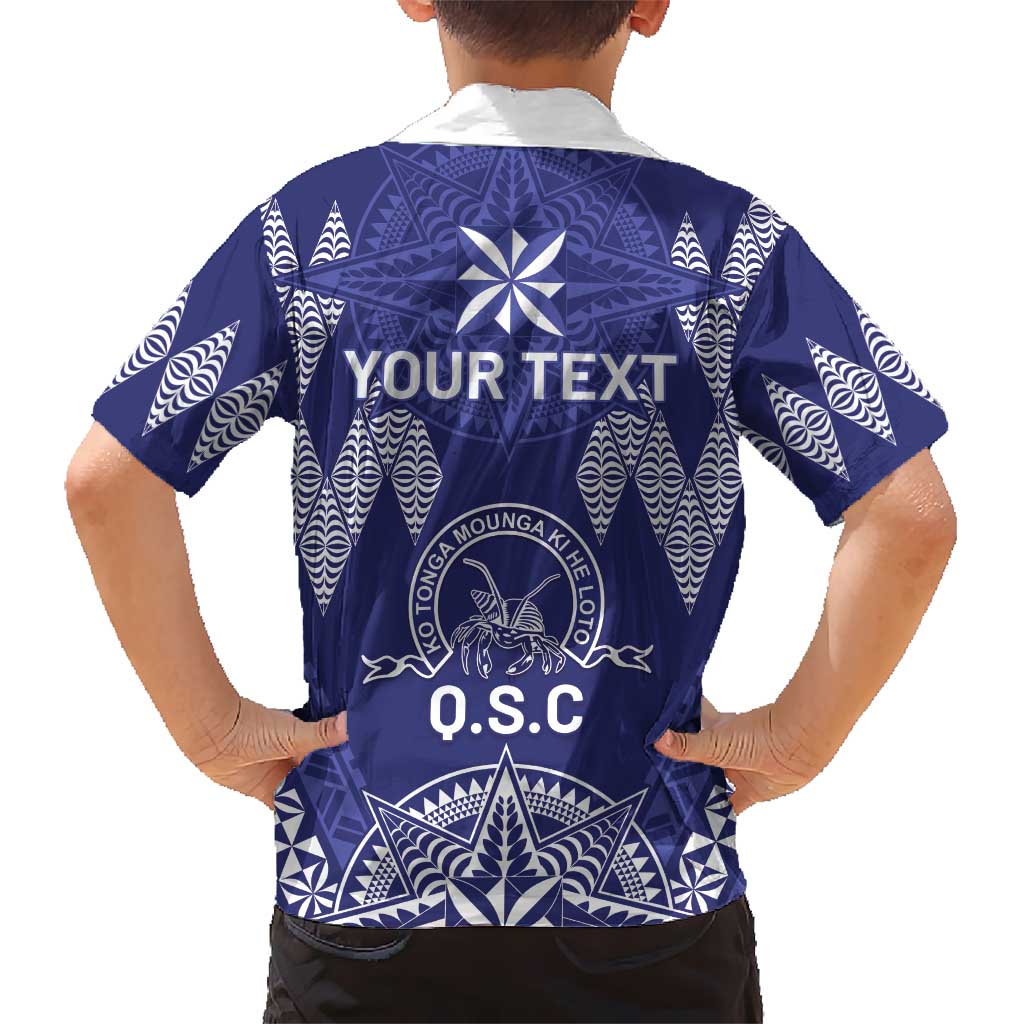 Personalised Queen Salote College Centenary Kid Hawaiian Shirt Tongan Kupesi Pattern - Polynesian Pride