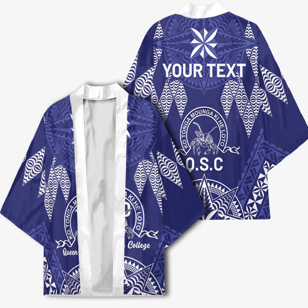 Personalised Queen Salote College Centenary Kimono Tongan Kupesi Pattern - Polynesian Pride