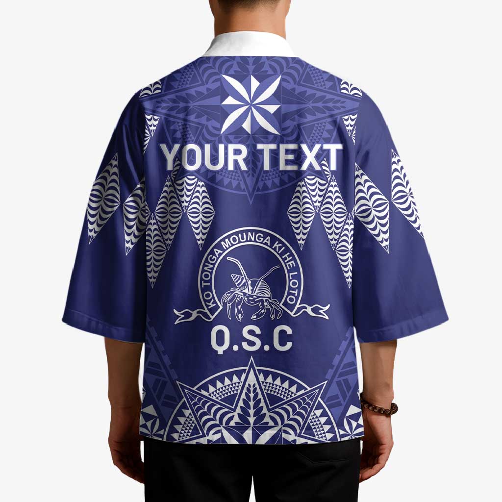 Personalised Queen Salote College Centenary Kimono Tongan Kupesi Pattern - Polynesian Pride