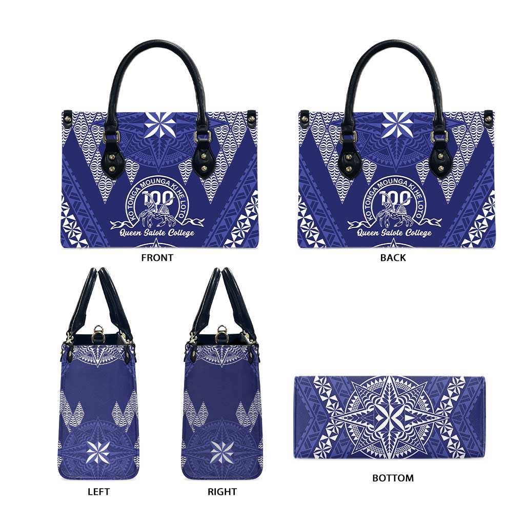 Queen Salote College Centenary Leather Bag Tongan Kupesi Pattern - Polynesian Pride